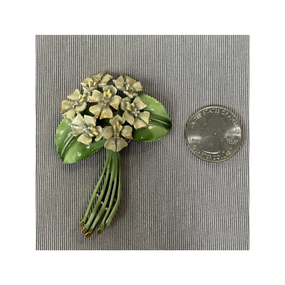 Vintage BSK My Fair Lady Enameled Bouquet Pin Brooch #56632 - Picture 5 of 5